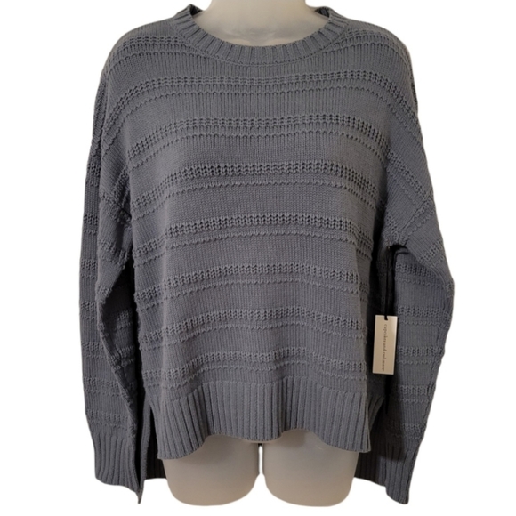 Cupcakes and Cashmere Striped Crew Neck Knit Sweater M - Picture 1 of 5